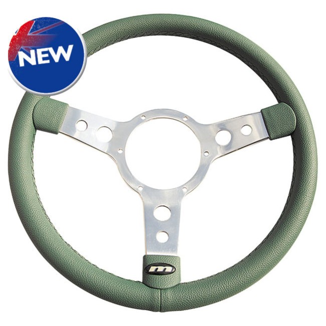 Volant Mountney Simili Cuir Vert 13" (Moyeu en option)-Austin