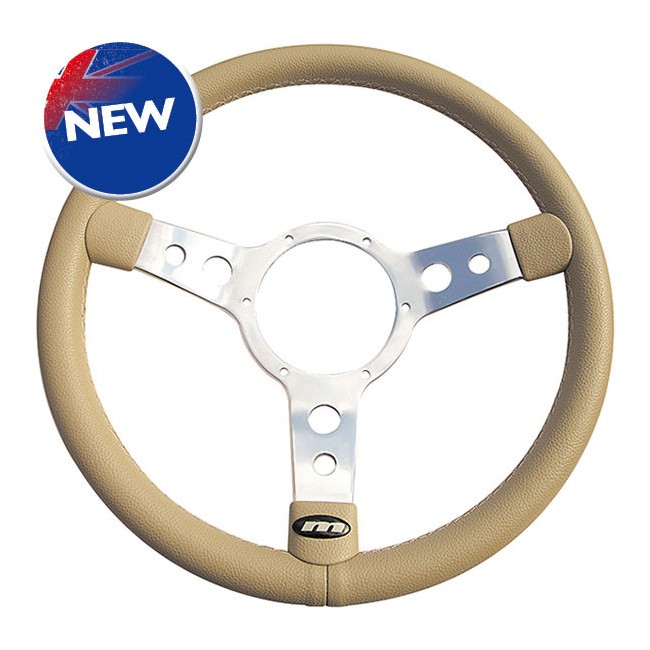 Volant Mountney Simili Cuir Beige 13'' (Moyeu en option)-Austin