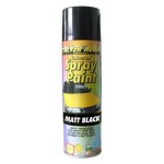 Bombe de peinture noire mat