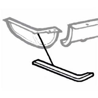 Baguette moulure jupe AR droite / gauche- Austin Mini - van /