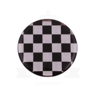 Autocollant rond Damier Chrome (42mm) - Austin Mini-Austin Mini