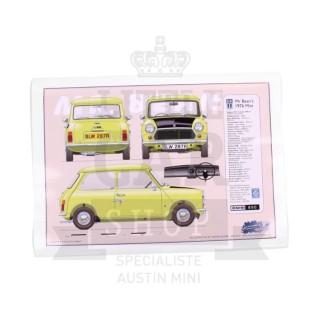 Dessin imprimé Mini Mister Bean - Austin Mini