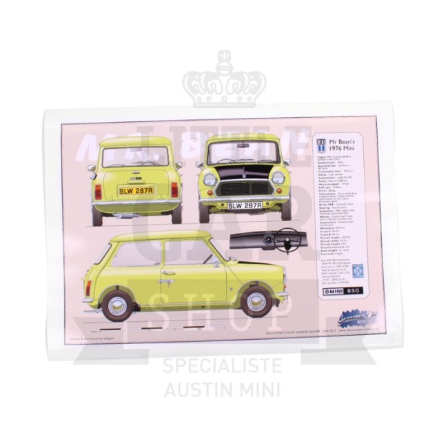 Dessin imprimé Mini Mister Bean - Austin Mini