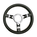 Volant Mountney Cuir 14'' alu noir-Austin Mini