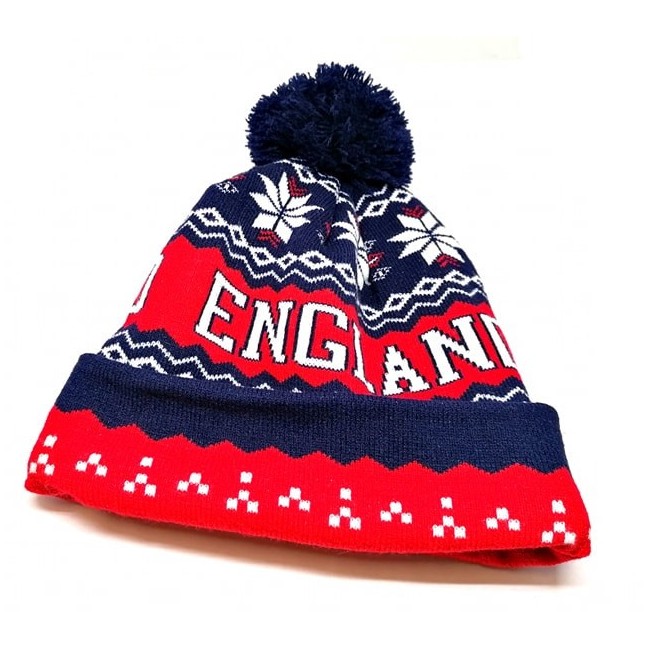 Bonnet ''England'' avec pompom