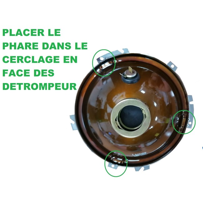 N°1- Kit phare 7'' Lucas-Austin Mini