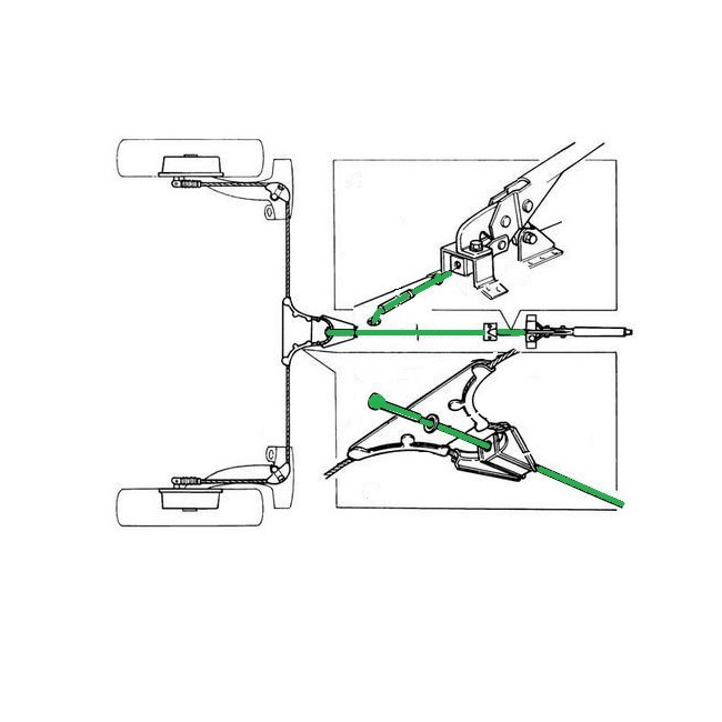 Câble de frein à main (liaison) 1976 - 2000 - Austin Mini