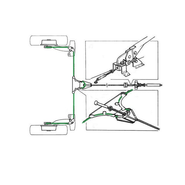 Câble de frein à main liaison bras Ar G/D 1976 - 2000