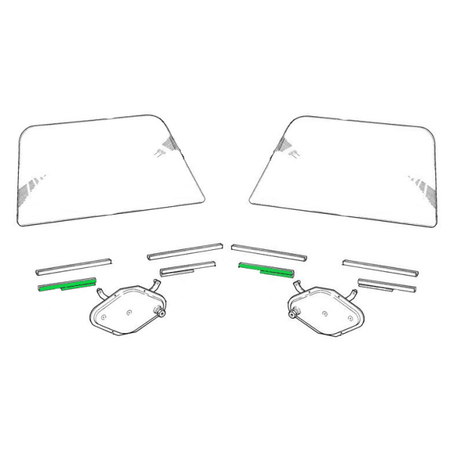 Guide de vitre Av D ou Ar G à partir de 1972-Austin Mini