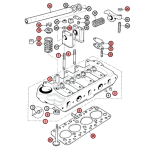 Vue éclatée culasse 850/998/1100CC-mg-mgb