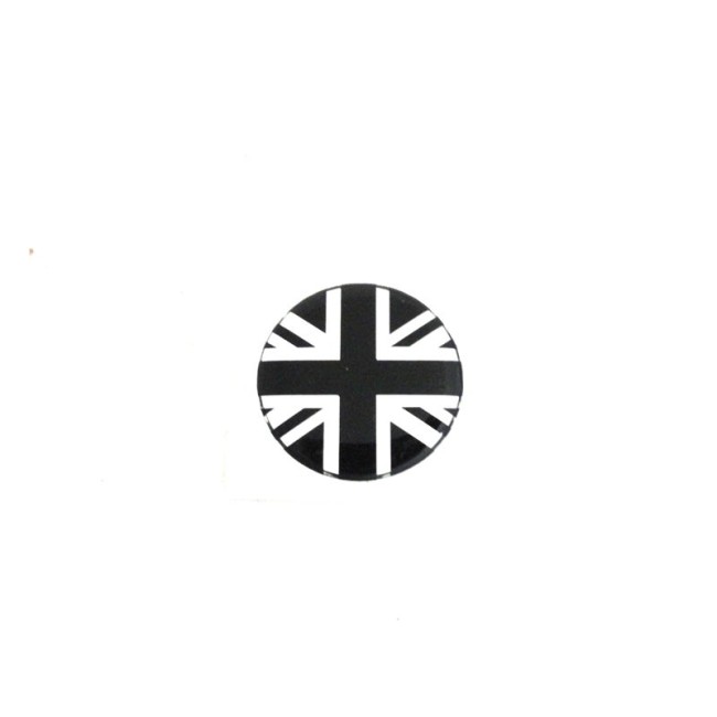Autocollant Union jack gris / noir (27 mm) - Austin Mini-Austin