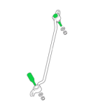 Rotule /silent bloc biellette de direction - Triumph TR2 /