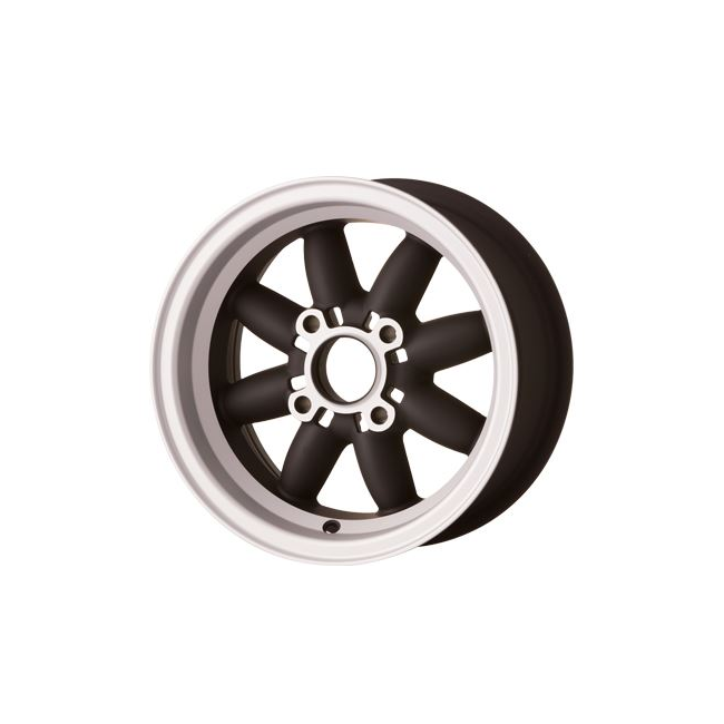 6X12 Jante Rose Pétal - Noire voiture ancienne anglaise