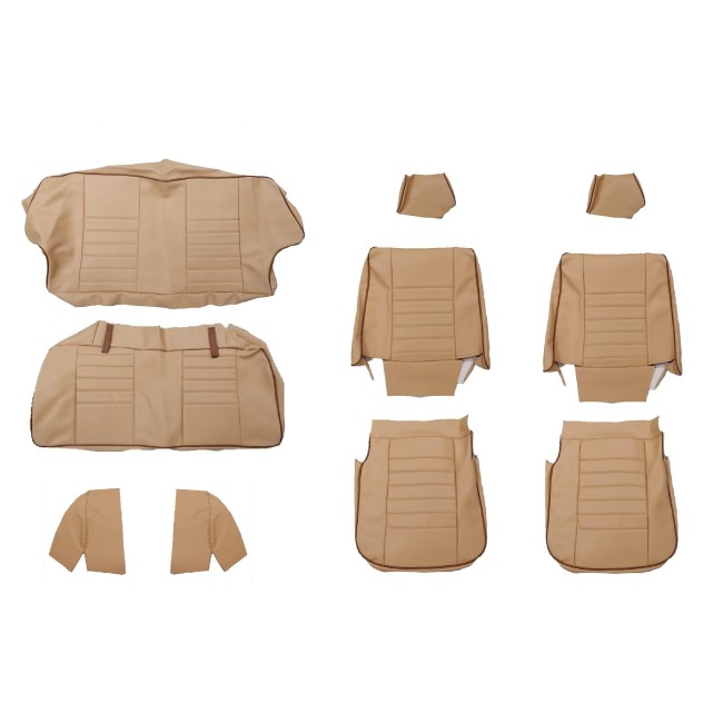 Kit Intérieur Complet Housses Siège Banquette - Biscuit Liseré