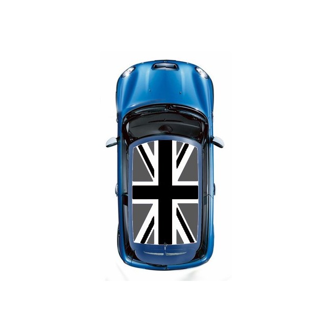 Drapeau anglais de toit noir gris - New Mini - R50 / R53-New