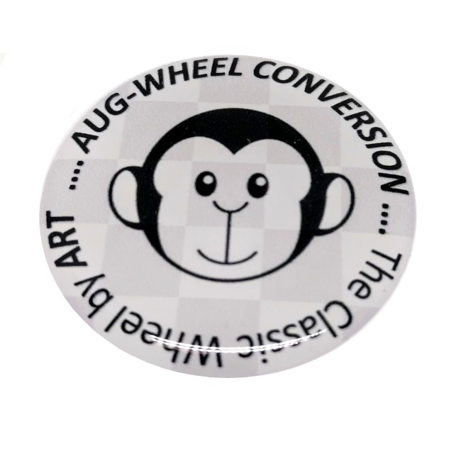 Autocollant rond ''AUG-WHEEL CONVERSION'' (42mm) - Austin