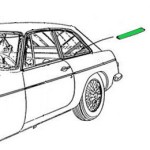 Baguette de custode gauche / basse - MGB GT