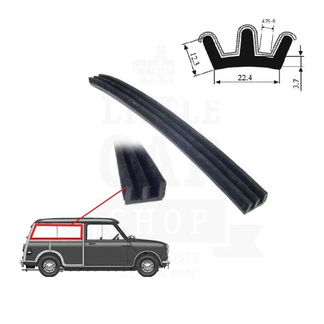 Joint de vitre latéral arrière van au mètre