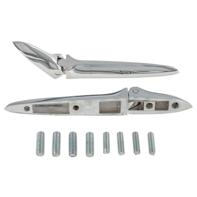 Paire de charnière chromées de capot - Triumph TR2 3A