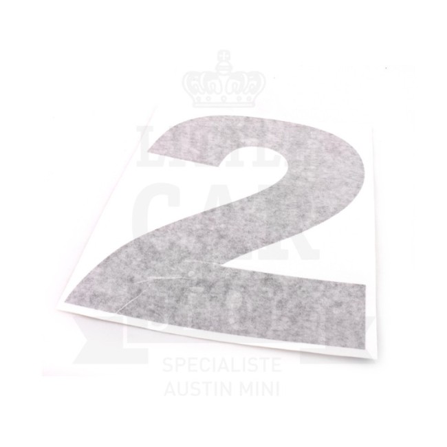 Autocollant course numéro 2 - Austin Mini-Austin Mini