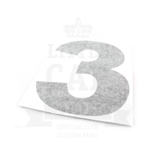 Autocollant course numéro 3 - Austin Mini-Austin Mini
