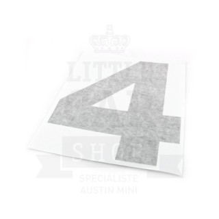 Autocollant course numéro 4 - Austin Mini-Austin Mini