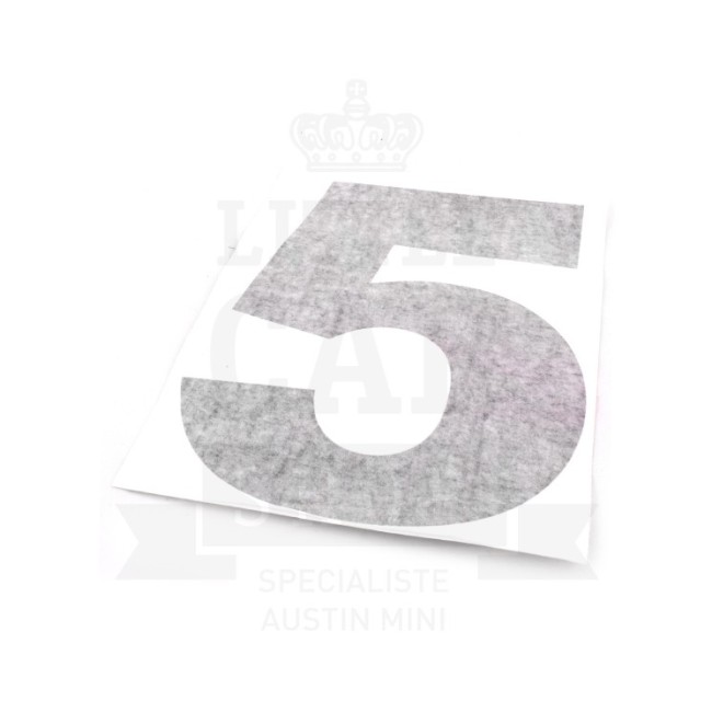 Autocollant course numéro 5 - Austin Mini-Austin Mini