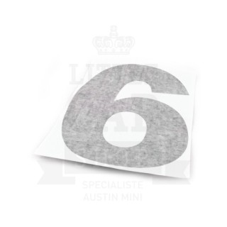 Autocollant course numéro 6 - Austin Mini-Austin Mini