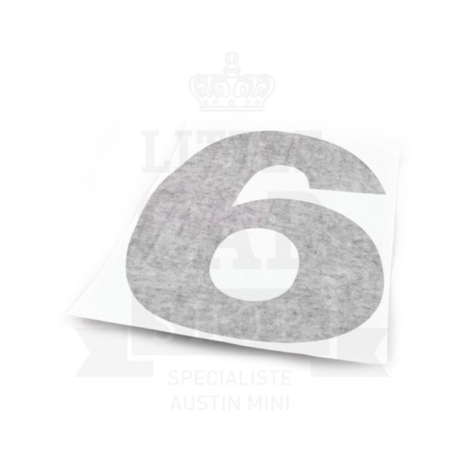 Autocollant course numéro 6 - Austin Mini-Austin Mini