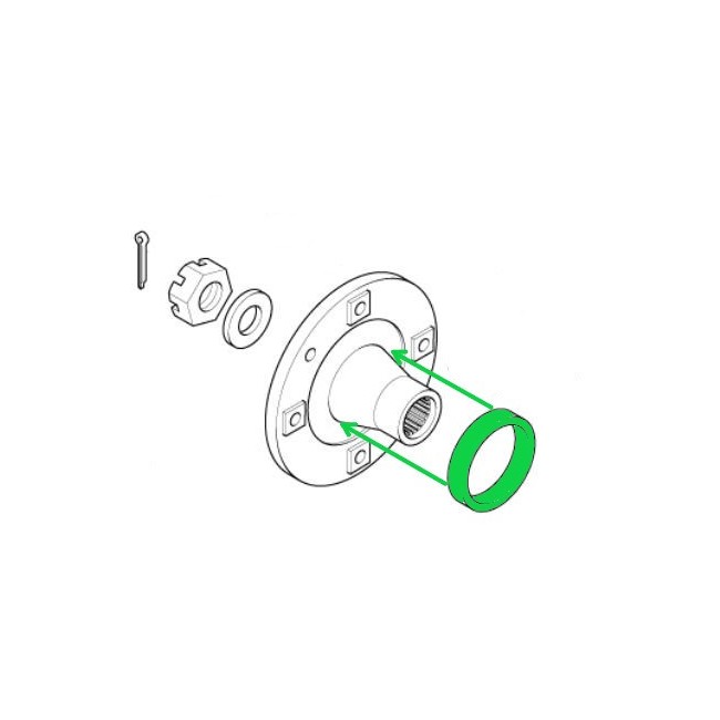 Entretoise de roulement de moyeu disque 7'' et  tambour