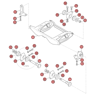 AA2S - Vue éclatée de berceau arrière
