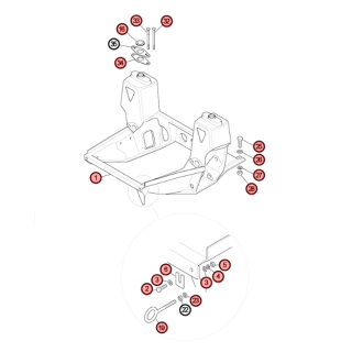 AA4S - Vue éclatée berceau avant avant 1976