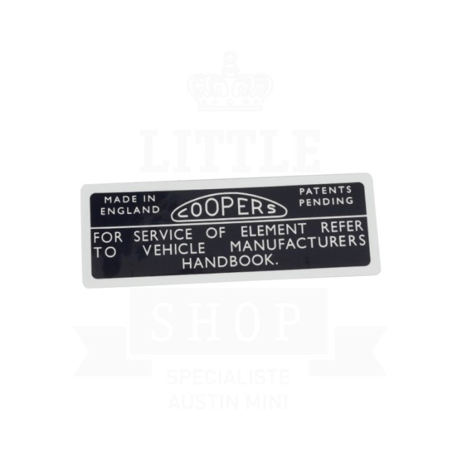 Autocollant Boite à air - COOPERS-Austin Mini