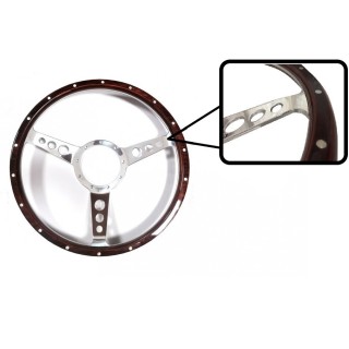 Volant Springalex Bois Foncé 14" Tulipé (Moyeu en option)