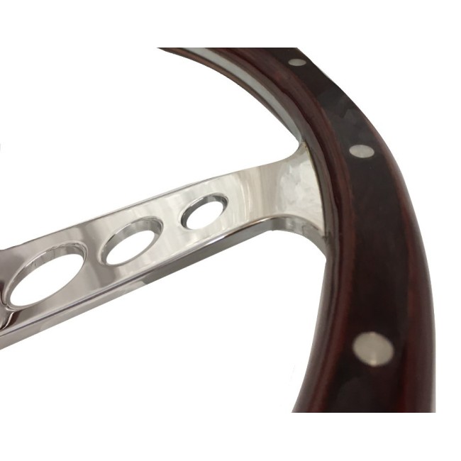 Volant Springalex Bois Foncé 14" Tulipé (Moyeu en option)