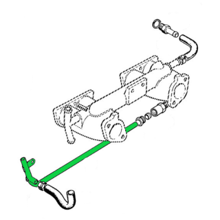 Tubulure de retour d'eau - MG / Triumph