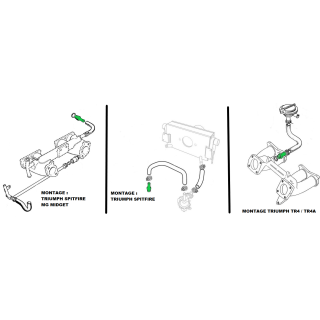 Adaptateur de durite sur thermostat - MG / Triumph