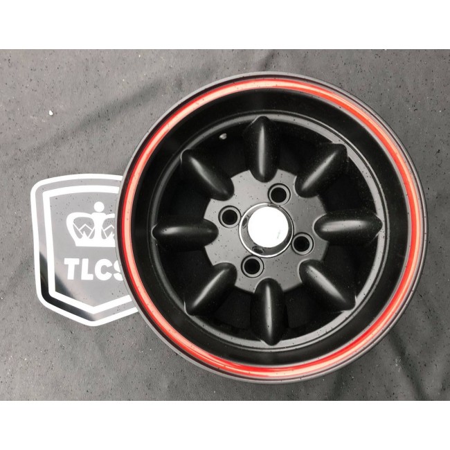 1 jante Jante 7X13 Minilight noire liseré rouge /DESTOCK