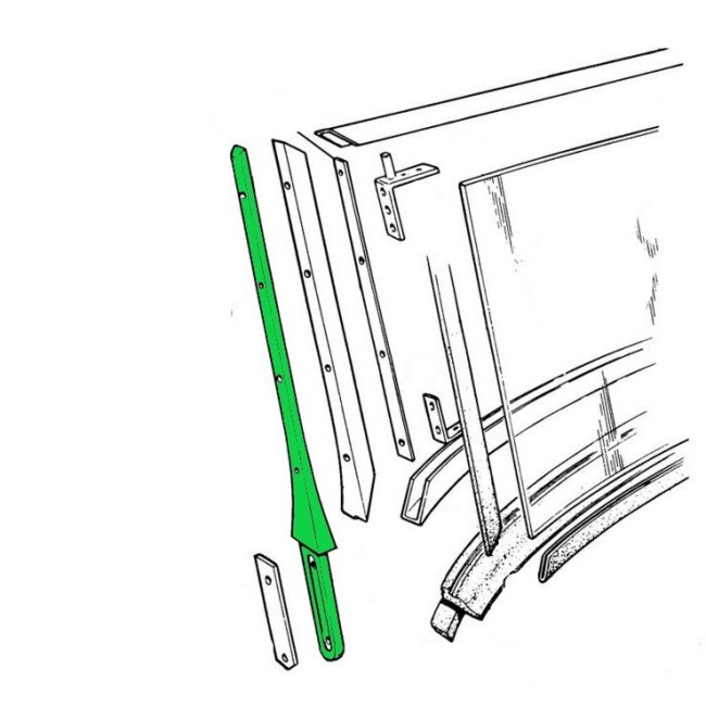 Montant pare brise droit - MGA-MG