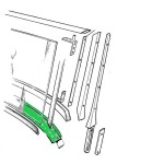 joint bas de baie de pare brise - MGA-MG