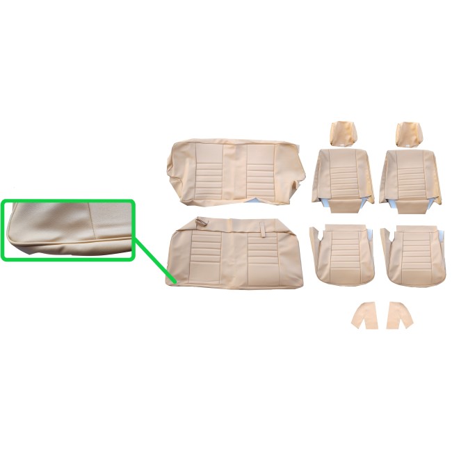 Kit Intérieur Complet Housses Siège Banquette - Biscuit Liseré Biscuit