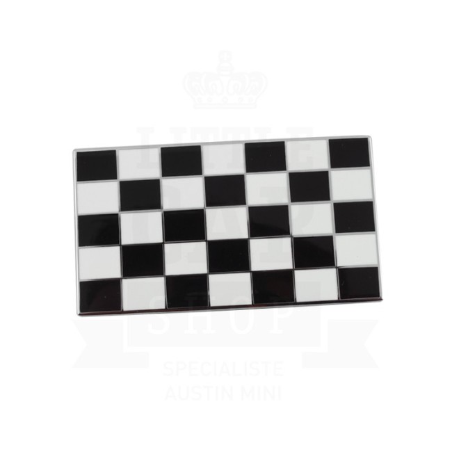 Badge drapeau damier émail à coller-Austin Mini