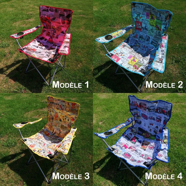 Chaise pliante (choix de l'imprimé)