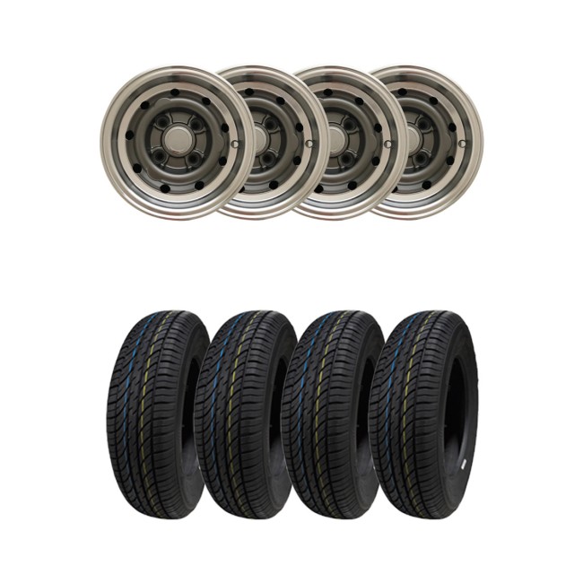 Pack jantes 5x10 - AUG WHEEL - Anthracite (Pneus au choix) x4