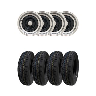 Pack jantes 5x10 - AUG WHEEL - Noir (Pneus au choix) x4