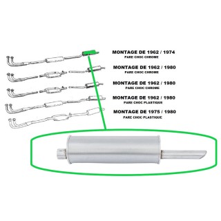 Silencieux AR - MGB - 1962/74 voiture ancienne anglaise