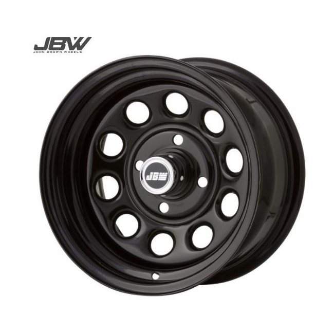 Jante 7X13 Pepperpot noir voiture ancienne anglaise