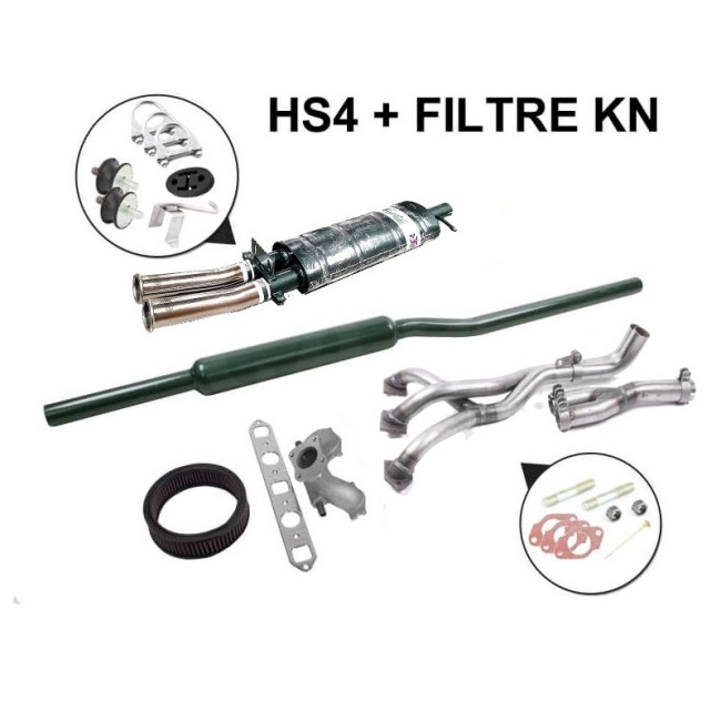 Kit Échappement Stage 1 Maniflow LCB avec Double Sortie Centrale Ø48 mm voiture ancienne