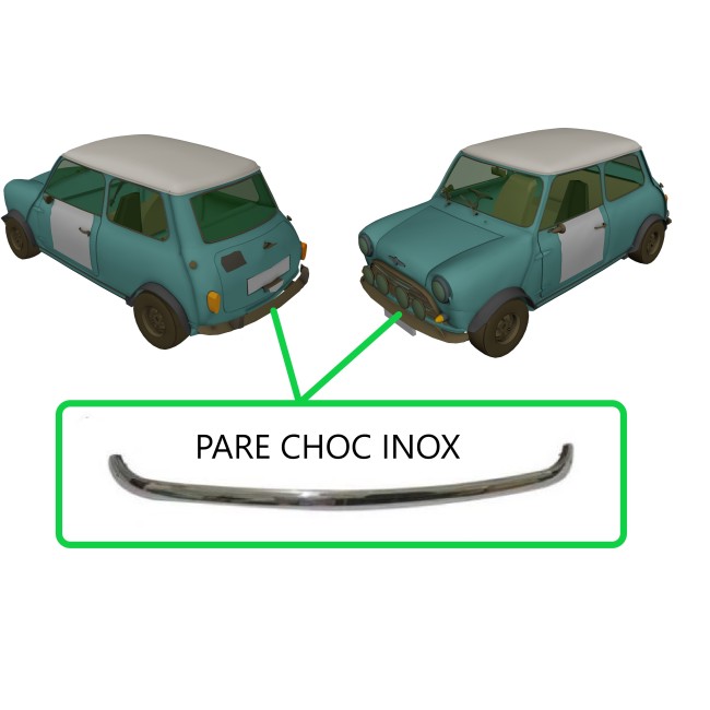 Pare choc INOX (avec écrous) - Austin Mini