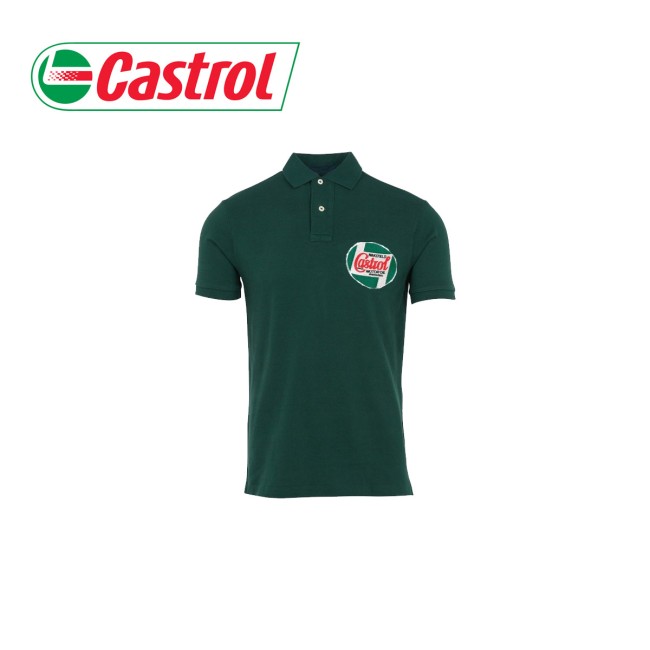 Polo '' Castrol '' Vert / taille au choix